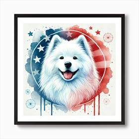 Watercolor Samoyed 1 Affiche