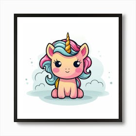 Cute Unicorn 351 Art Print