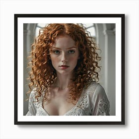 Red Haired Beauty Art Print