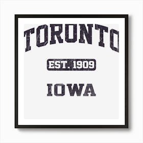 Toronto Iowa Ia Vintage State Athletic Style Art Print