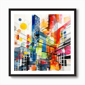 Abstract Cityscape 10 Art Print