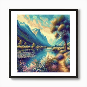 Landscape Painting 1 Art Print