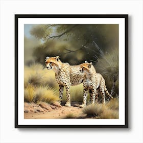 Cheetahs in Nature Art Print