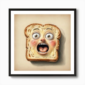 Bread Face 4 Art Print