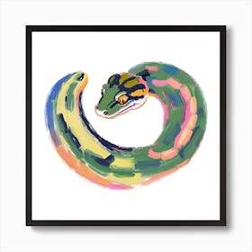 Ball Python Snake 01 Art Print