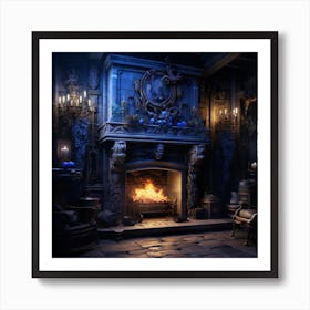 Fairytale Fireplace Art Print