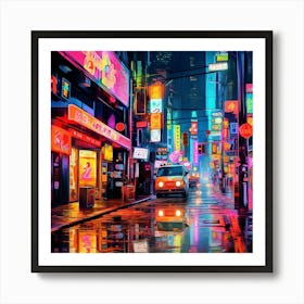 Neon City 8 Art Print