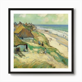 'Houses On The Beach' Art Print