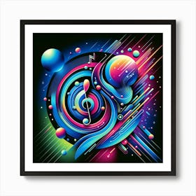 Psychedelic Music Art Art Print