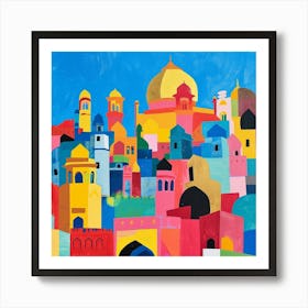 Abstract Travel Collection Delhi India 3 Art Print