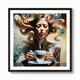 Sip, smile, conquer the day Art Print