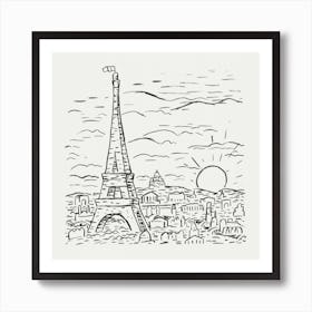 View Of The Eiffel Tower In Paris, Leo Gestel Art Print