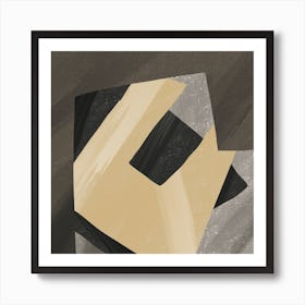 Polygon Abstract Composition Square Art Print