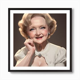 Betty White Radiant Art Print