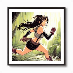 cute Tifa in the Jungle Art Print