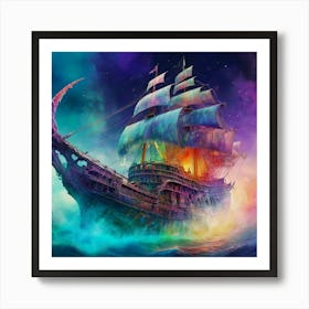 Ship In The Sky Art Print