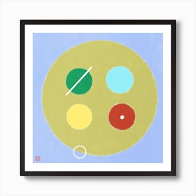 Button Minimalist Mandala Art Print