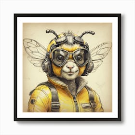 Bee Pilot Art Print