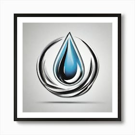 Water Drop Logo Art Print