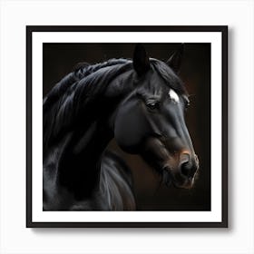 Black Horse 3 Art Print