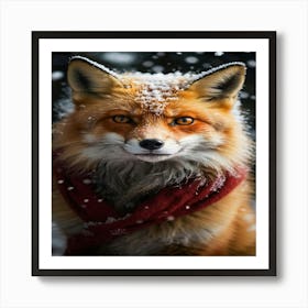 Red Fox In The Snow Art Print