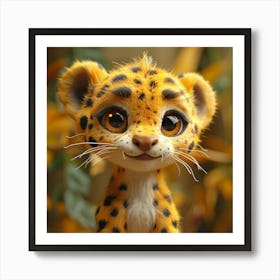 Cute Leopard Art Print