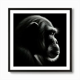 Chimpanzee Portrait 3 Art Print