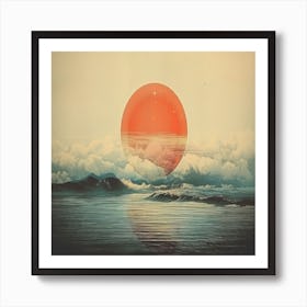 Red Ball In The Sky Art Print