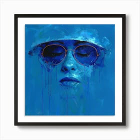 Blue Rain Art Print