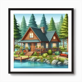 A Cabin in the Woods Art Print