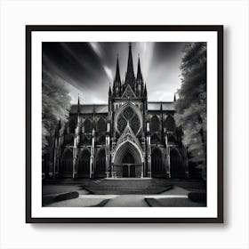 Cathedral In Black And White Art Print