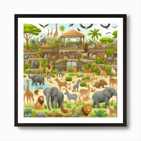 Zoo Animals 1 Art Print