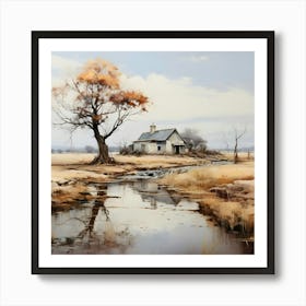 House By The Stream 1 Art Print