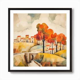 Ethereal Italia: A Watercolour Dream Art Print