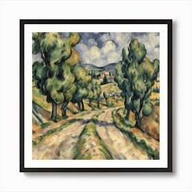 The Bend In The Road, Paul Cézanne 7 Art Print