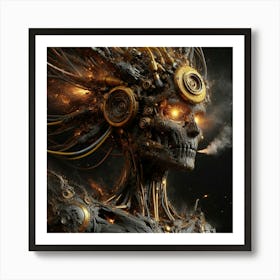 Steampunk Skeleton Art Print