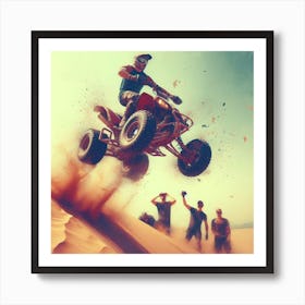 Show Off (ATV, Quad Bike, Sand dunes) Art Print