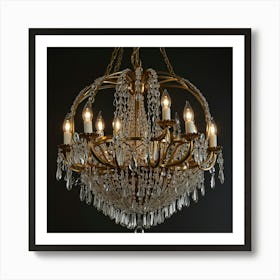 Rococo Chandelier Art Print