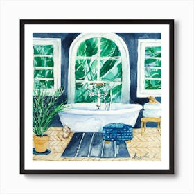 Tropical Bathroom1 Art Print