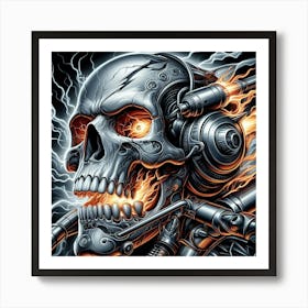 Steampunk Skull Art Print