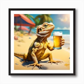 Beach Dragon 1 Art Print