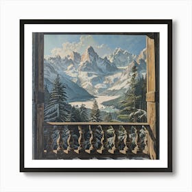 View at the mountains Art Print