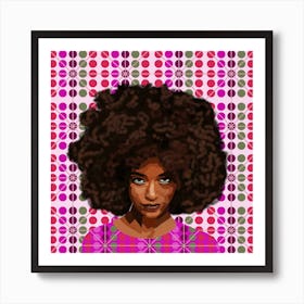 Afro Girl Art Print