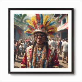 Afro-Caribbean Man Art Print