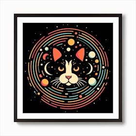 Cat In Space 2 Art Print