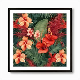 Tropical Flower Bloom Art Print