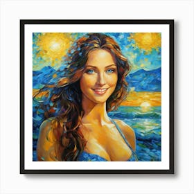 Beautiful Girl put Art Print