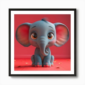 Cute Elephant 4 Art Print