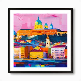 Abstract Travel Collection Budapest Hungary 2 Art Print