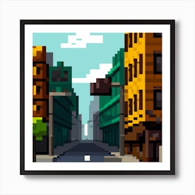 Pixel City 2 Art Print